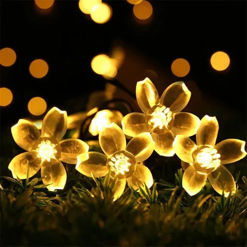 Water Droplets Solar String Lights Led Waterproof Outdoor Decoration Garland Fariy Lights Christmas Wedding Party Garden