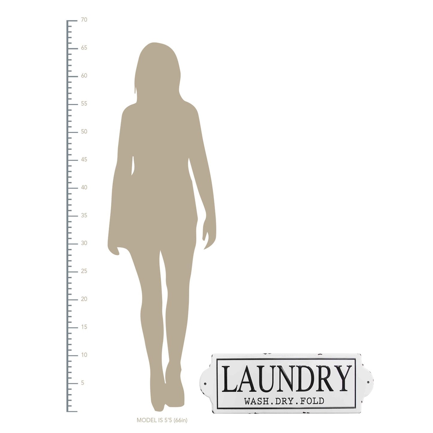 Laundry Wall Decor in White