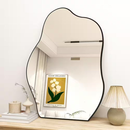 20 In. W X 28 In. H Irregular Modern Frameless MDF Wall Mirror Decorative Mirror